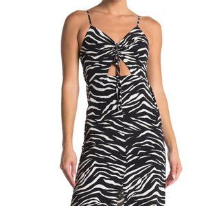 TopShop Cutout Zebra Midi Dress